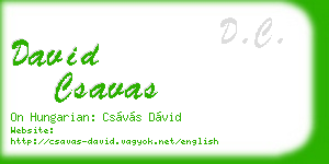david csavas business card