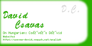 david csavas business card